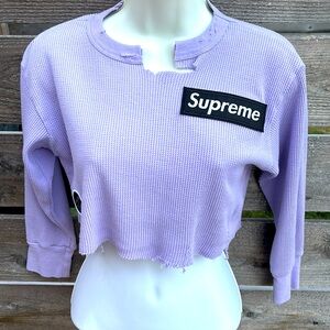 Women’s cropped thermal tea by jagged threads